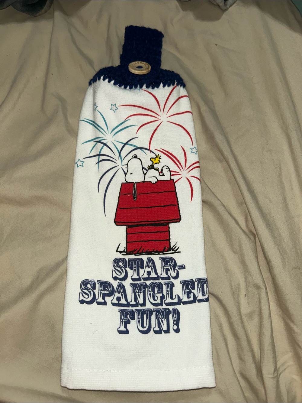 Snoopy 4th of July Hanging Towel
